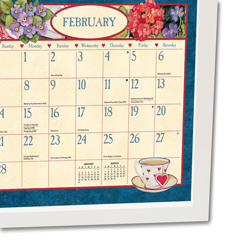 Lang, Contemporary Wall Calendar Frame - White Finish - Image 2