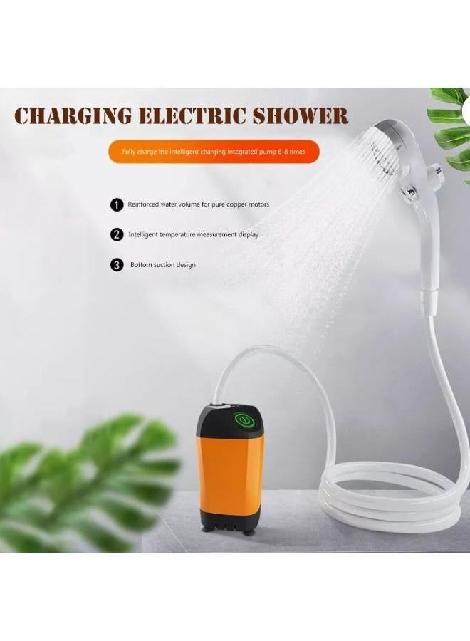 Outdoor Camping Shower Portable Electric Shower Pump Waterproof Outdoor Shower with Digital Display for Camping Hiking Travel - Image 5
