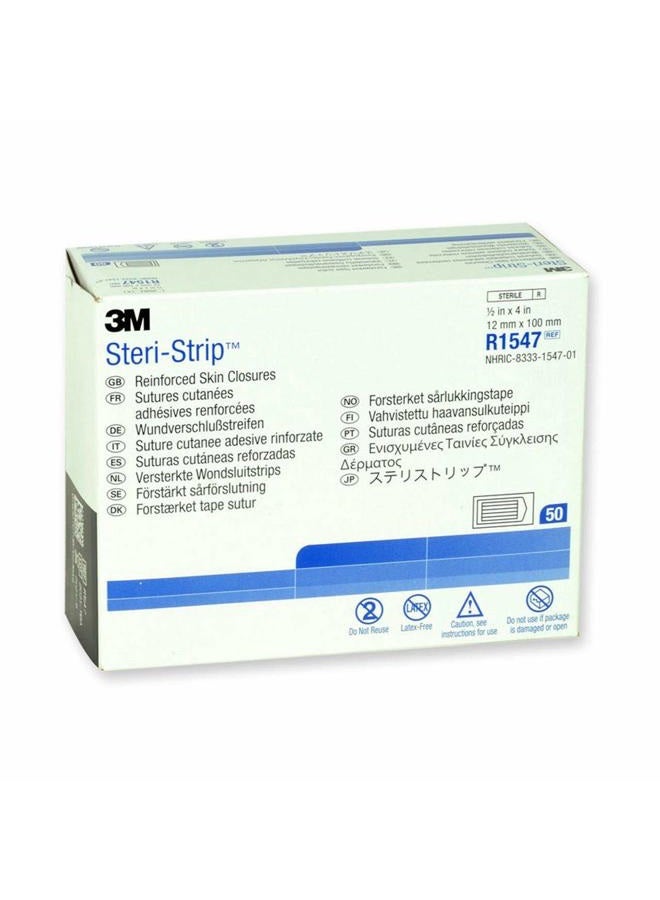 STERI-STRIP 3M Steri-Strip Elastic Skin Closures - 1/2" x 4" - 6 strip envelope - - Box of 50 - Image 4