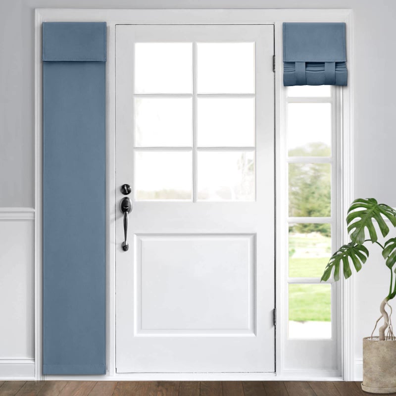 هوم أيدياز Homideas French Door Stretains خصوصية باب نافذة باب الستائر 12 × 68 بوصة تعتيم ظلال الباب الفرنسية للباب الزجاج - Image 1
