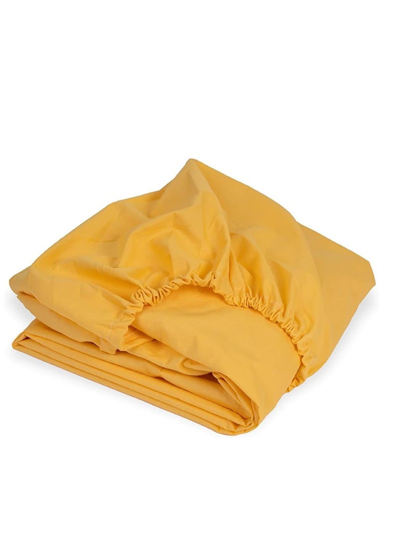 Plain sheet set, size 120*200 cm, canary - Image 2