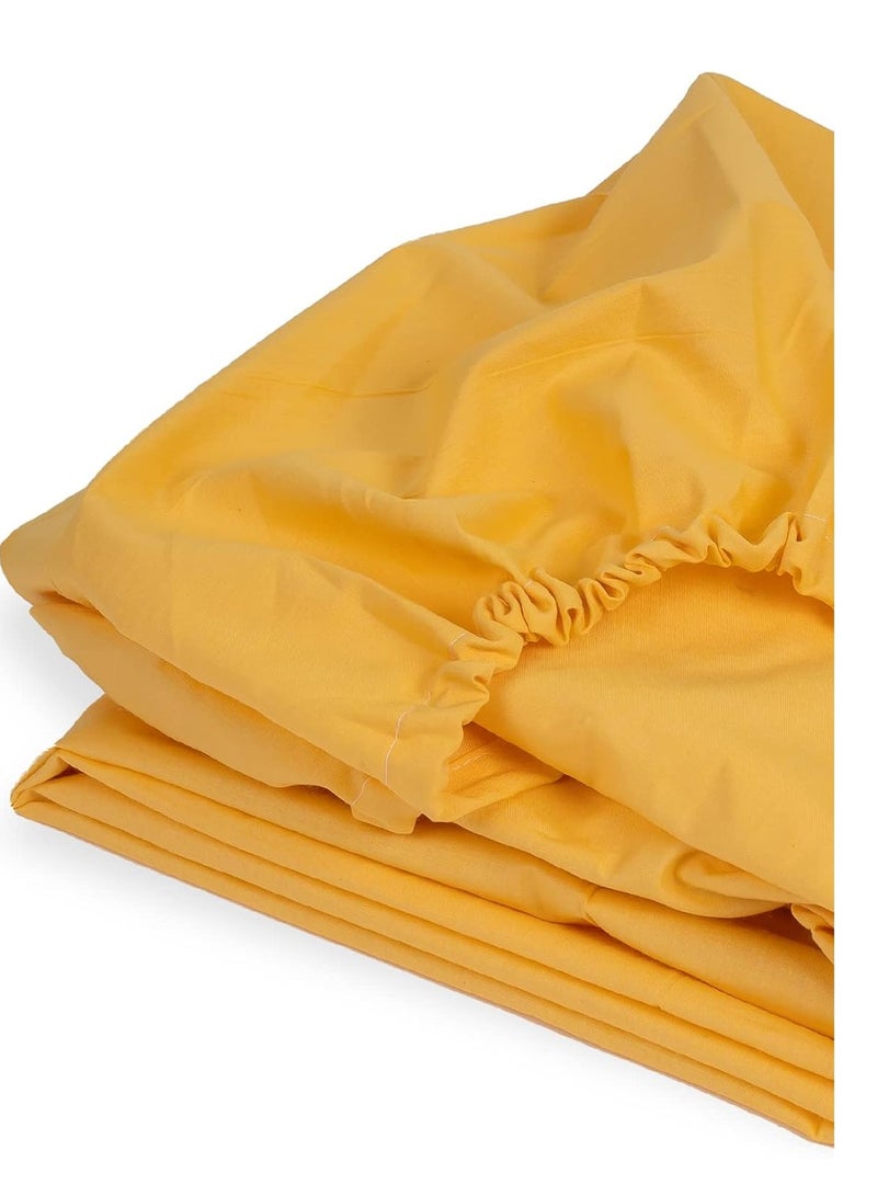 Plain sheet set, size 120*200 cm, canary - Image 3