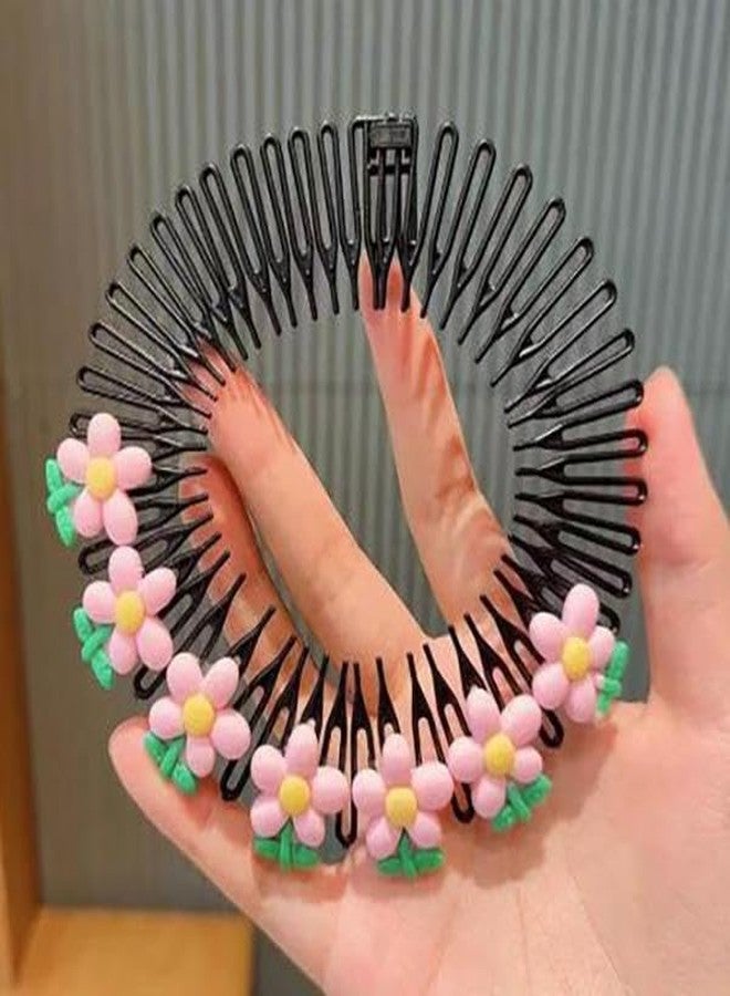DORMITORRY Cute Cartoon Children's Hair Accessories hair comb, Flexible Circle Comb, Non Slip Tooth Hairband, Hair Band, Zig Zag Flexible Plastic Circle Cartton Comb, Zigzag comb, 1 pc - Multi Design. - Image 5