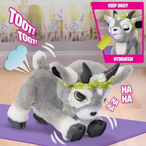 furReal Daisy the Yoga Goat Interactive Toy, 11-inch Realistic Plush, Kids Toys for Ages 4 Up by Just Play - Image 5