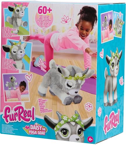 furReal Daisy the Yoga Goat Interactive Toy, 11-inch Realistic Plush, Kids Toys for Ages 4 Up by Just Play - Image 2