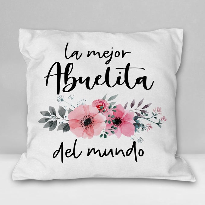 LA MEJOR ABUELITA DEL MUNDO SOFT PILLOW COVERS MOTHERS DAY DECORATIVE PILLOWCASE GRANDMA ABUELA WATERCOLOR DECOR DECORATIONS FOR HOME BEDROOM LIVING ROOM18 18 INCH