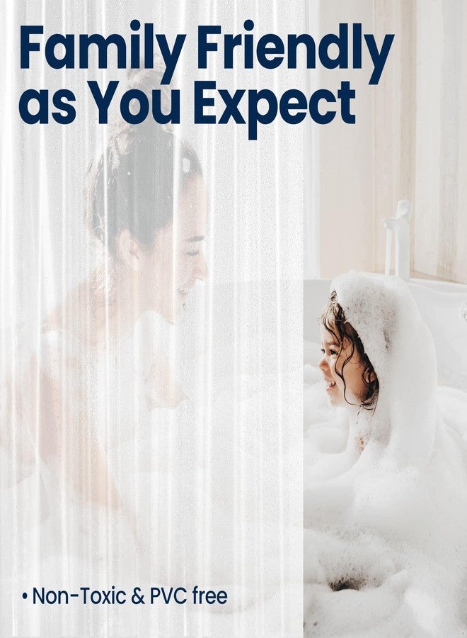 downluxe Shower Curtain Liner, PEVA Plastic Shower Liner with 3 Magnets, 72" x 72" Waterproof Bathroom Curtain, 4G Clear, 1 Pack - Image 5