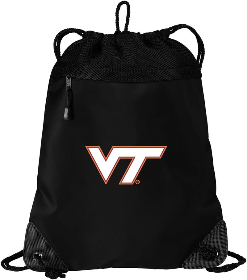 Broad Bay Virginia Tech Drawstring Bag Virginia Tech Hokies Cinch Pack Backpack UNIQUE MESH & MICROFIBER - Image 1