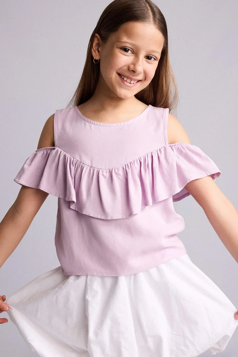 DeFacto Girl Regular Fit Short Sleeve Blouse