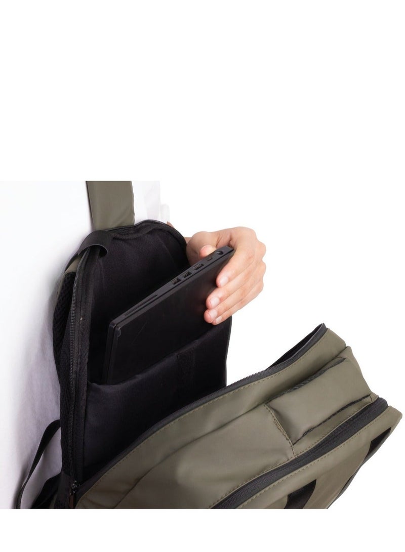 Ar supply AR Summit Backpack by Arij Bags | Laptop Backpack, Water-Resistant, Padded Laptop Compartment, Multiple Pockets, Travel and Daily Use (42 × 30 × 14 cm) (Olive) - Image 3