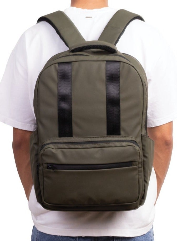 Ar supply AR Summit Backpack by Arij Bags | Laptop Backpack, Water-Resistant, Padded Laptop Compartment, Multiple Pockets, Travel and Daily Use (42 × 30 × 14 cm) (Olive) - Image 1