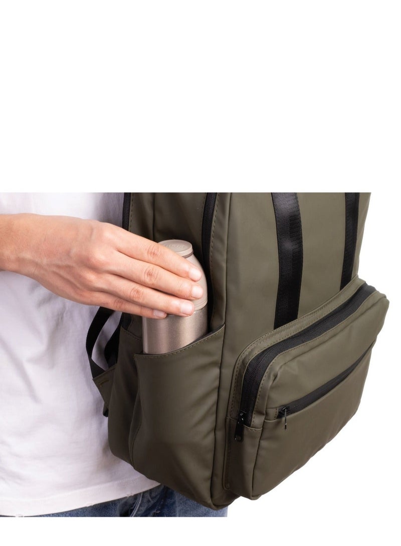 Ar supply AR Summit Backpack by Arij Bags | Laptop Backpack, Water-Resistant, Padded Laptop Compartment, Multiple Pockets, Travel and Daily Use (42 × 30 × 14 cm) (Olive) - Image 5