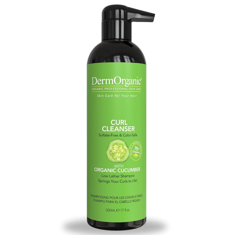 DermOrganic Organic Cucumber Curl Care  Sulfate Free Color Safe Hydrating  Shampoo  17oz