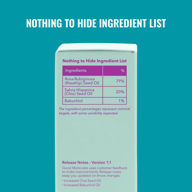 Good Molecules Bakuchiol Oil For Dry Sky - Ultra Hydrating Natural Blend with Bakuchiol and Rosehip Oil, Promotes Collagen Production, Moisturizing Face Oil - Image 4