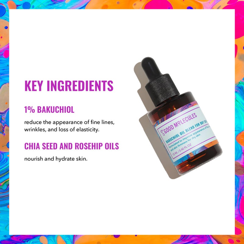Good Molecules Bakuchiol Oil For Dry Sky - Ultra Hydrating Natural Blend with Bakuchiol and Rosehip Oil, Promotes Collagen Production, Moisturizing Face Oil - Image 3
