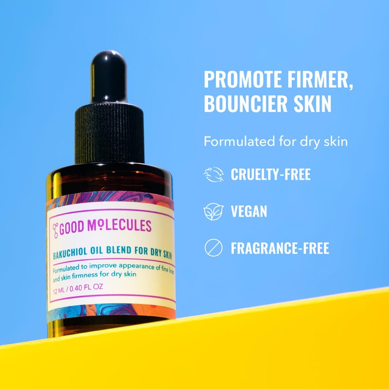 Good Molecules Bakuchiol Oil For Dry Sky - Ultra Hydrating Natural Blend with Bakuchiol and Rosehip Oil, Promotes Collagen Production, Moisturizing Face Oil - Image 2