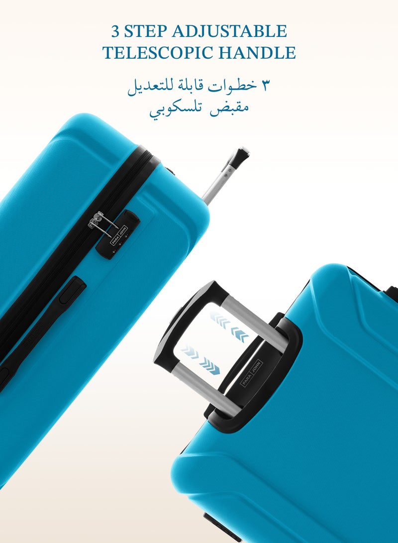 PARAJOHN حقائب سفر سبيكتروم 28 بوصة - حقيبة صلبة خفيفة الوزن من ABS مع عجلات دوارة 360° وقفل TSA - زرقاء - Image 4