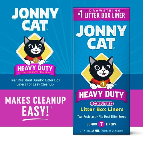Jonny Cat Litter Box Liners: Fresh Scent - Heavy Duty - Tear & Leak Resistant - Drawstring Close - Jumbo, 7 Count - Image 2
