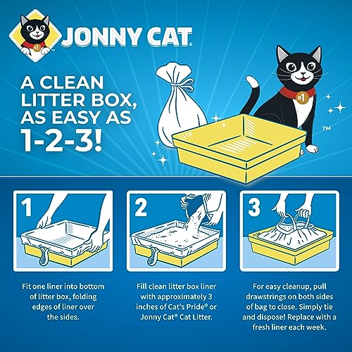 Jonny Cat Litter Box Liners: Fresh Scent - Heavy Duty - Tear & Leak Resistant - Drawstring Close - Jumbo, 7 Count - Image 5