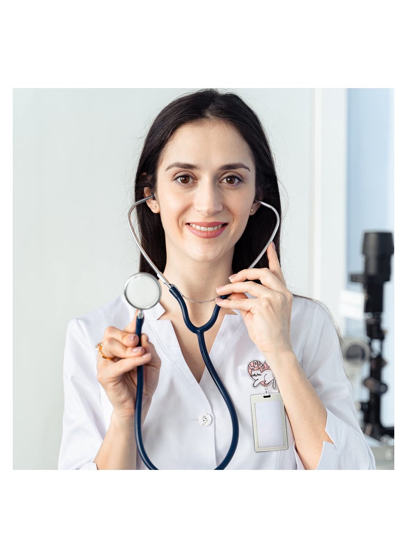 KASTWAVE مجموعة من 10 بكرات شارة قطط فاخرة، حامل بطاقة هوية قابل للسحب ومزخرف مع مشبك تمساح يدور 360 درجة، مثالي للممرضات والأطباء والمعلمين والطلاب  - Image 4