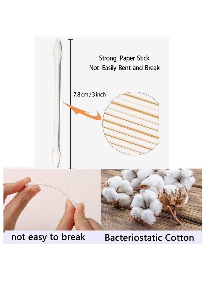 Rayhee 800 Pieces Cotton Swabs, Double Precision Tips with Paper Stick, 4 Packs, 200 Pieces 1 Pack (Double-Pointed Shape) - Image 4
