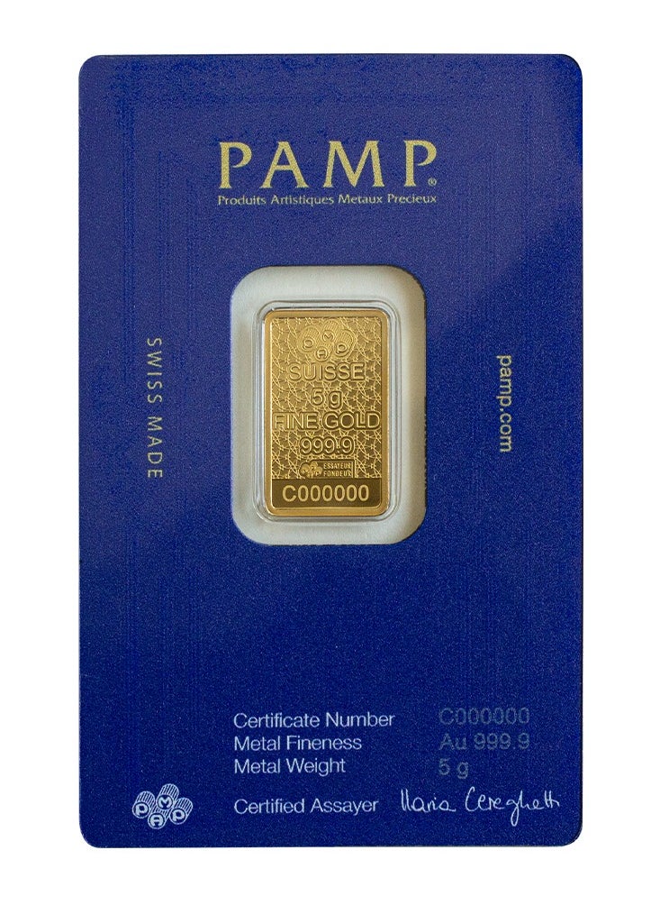 PAMP - Arabian Horse 5g Pure Gold Bar with Pendant Frame - Image 1