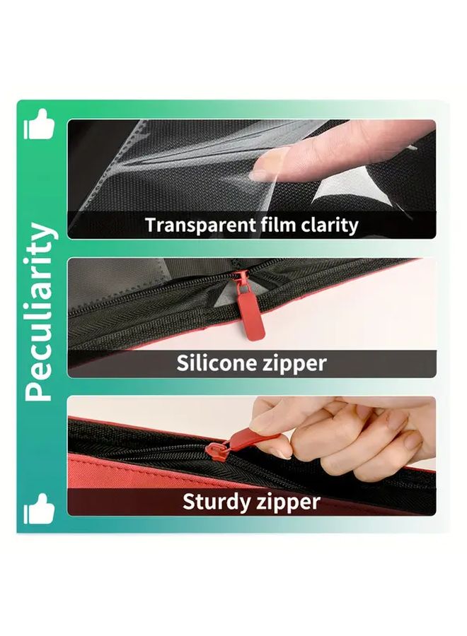 9 Pocket Card Storage Binder Double Sided Ring Free Holds 216 Cards Compatible with TCG Sports Cards Red - Image 3