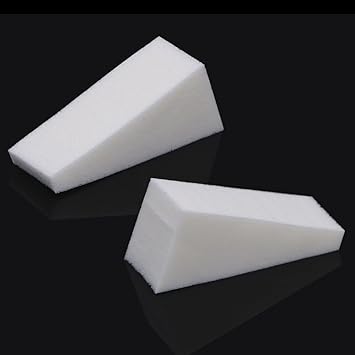 TRIXES 20 قطعة × إسفنجات مكياج على شكل مثلث خالية من اللاتكس خلاط تجميل للاستخدامات التجميلية تطبيق الأساس الاحترافي ودمج الأساس وفن الأظافر باللون الأبيض من TRIXES - Image 2