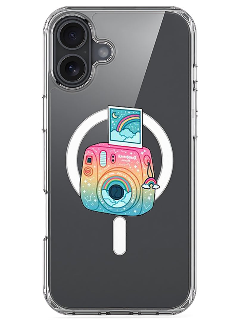 Theodor iPhone 16 Magsafe Magnetic Case Compatible with Wireless Charging, Shockproof Phone Bumper Cover - Polaroid - Image 1