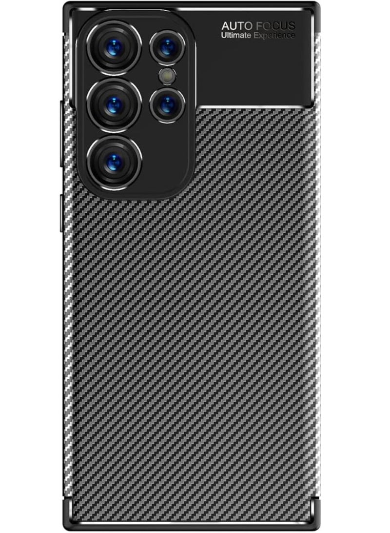 أوتو فوكس جراب حمايه سيليكون تصميم1 مقاوم للصدمات حمايه للكاميرا متوافق مع Samsung Galaxy S23 Ultra (اسود) - Image 2