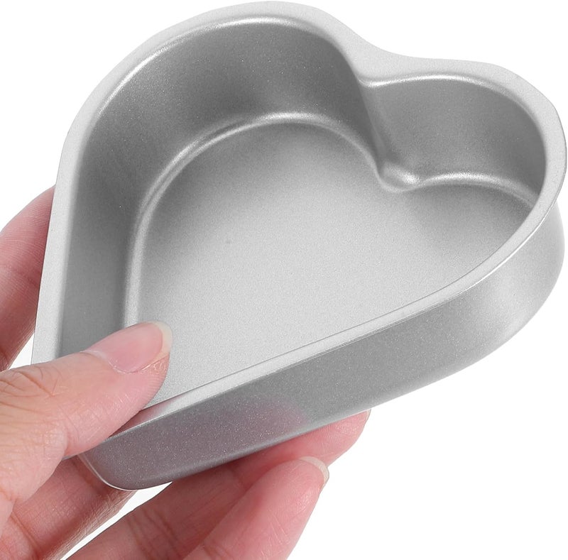 KICHOUSE Heart Shaped Cake Mold Baking Pan Non-stick Metal Pudding Flan Mold Heat-resistant DIY Bakeware for Small Cakes Cupcake Baking in Kitchen - Image 3