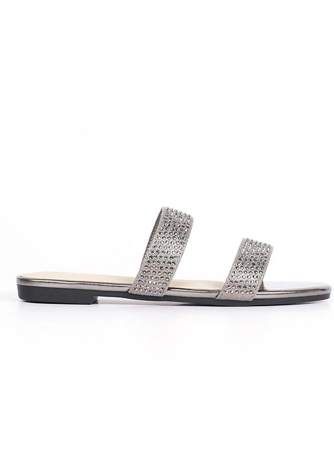 كابلي صنادل نسائية مزينة بشريطين