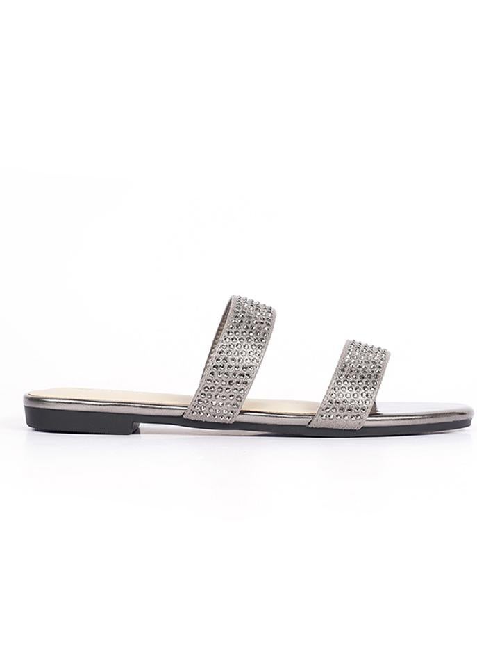 Cuple Womens embelished two-strap slide Sandals - Image 2