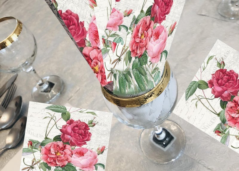 12 Styles Assorted Valentine Napkins for Decoupage a Variety of Flower Napkins Assorted Mother's Day Napkins Decorative Paper for Decoupage Beautiful Spring Paper Napkins for Decoupage 1 Each 6.5 - Image 2