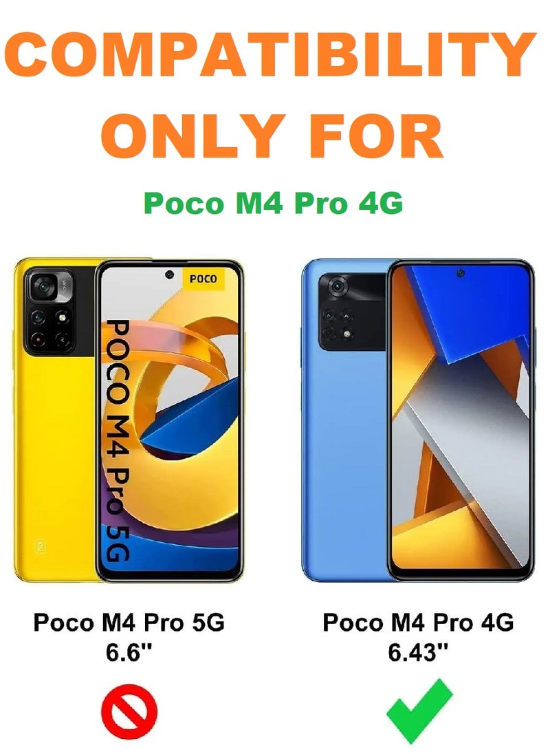 2 Pieces Tempered Glass Screen Protector 5D Designed For Xiaomi Poco M4 Pro Full Glue Edge to Edge Full Screen Coverage And Bubble Free
