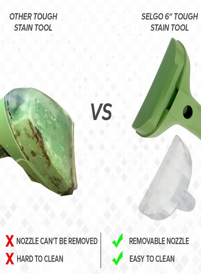 Selgo Replacement Green 6" Tough Stain Brush Tool with Removable Nozzle for Better Cleaning for All Bissell Carpet Cleaner Machines - Image 3