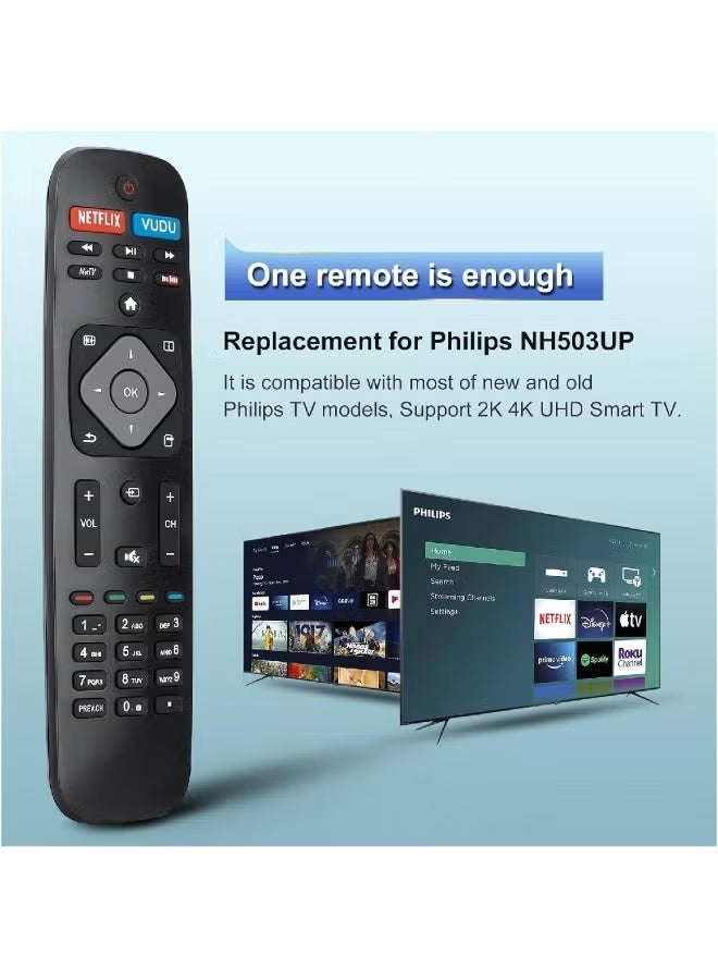 زومي جهاز تحكم عن بعد بديل لأجهزة تلفزيون فيليبس الذكية، متوافق مع جميع أجهزة تلفزيون فيليبس الذكية LCD LED 2K 4K UHD - Image 2