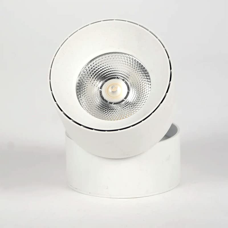 Harold Electricals 10 Watt 360 Degree Adjustable LED Surface COB Light - Wall/Ceiling Mountable -Pack of 1 (Cool White Light) White Body,Metal - Image 1