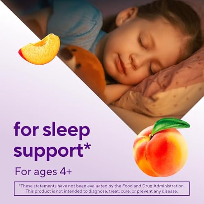 Vitafusion Kids Melatonin Gummy Supplements, Tropical Peach Flavored Sleep Support Supplements (1), 50 Count - Image 3