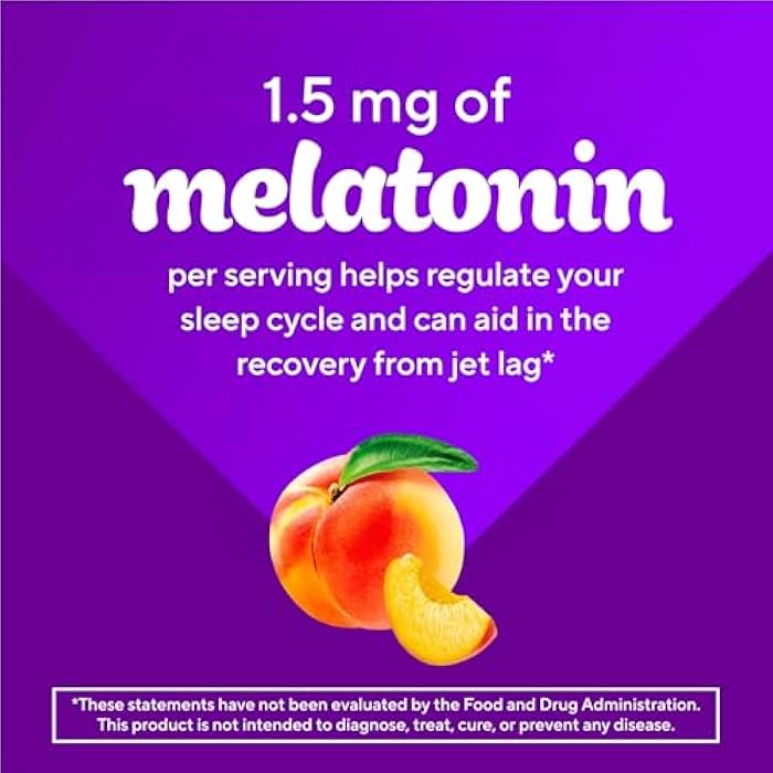Vitafusion Kids Melatonin Gummy Supplements, Tropical Peach Flavored Sleep Support Supplements (1), 50 Count - Image 5
