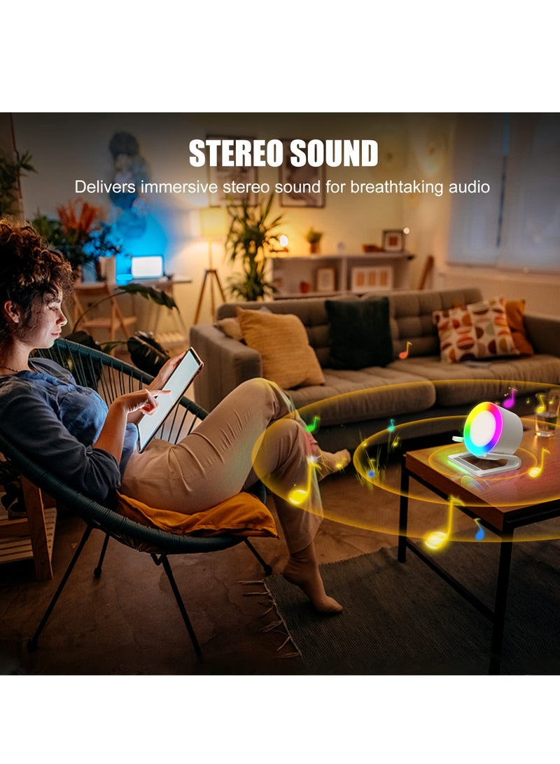 SYOSI Fast Wireless Charger with Bluetooth Speaker Wireless Charging Phone Stand Qi Certified Wireless Charger for iPhone 14 13 12 11 X 8 and Samsung Galaxy S22 S21 S20 S21 S10 S9 White - Image 4