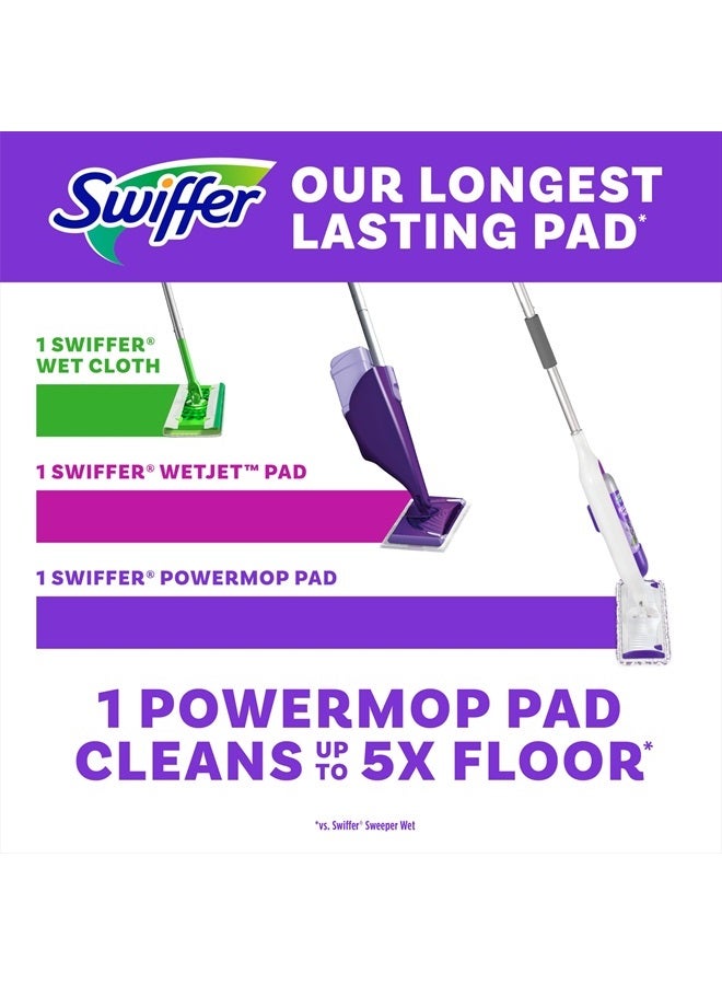 Swiffer PowerMop Multi-Surface Mop Kit for Floor Cleaning, Fresh Scent, Mopping Kit Includes PowerMop, 2 Mopping Pad Refills, 1 Floor Cleaning Solution with Fresh Scent and 2 Batteries - Image 4