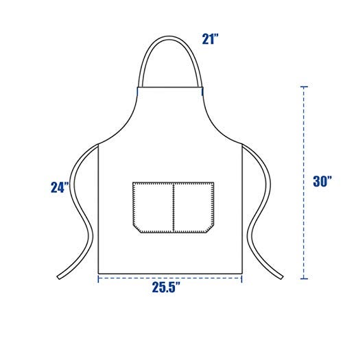 DUSKCOVE 12 Pack Plain Bib Aprons with 2 Pockets - Black Unisex Commercial Apron Bulk for Kitchen Cooking Restaurant BBQ Painting Crafting - Image 2