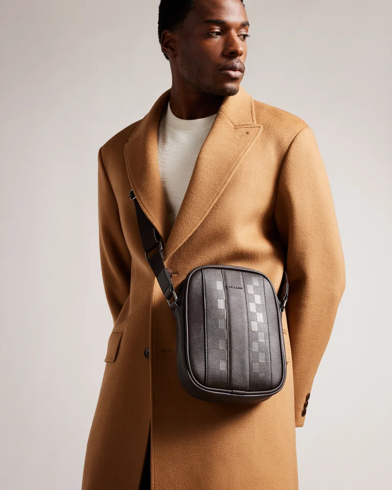 Ted Baker  House Check PU Flight Bag for Men | Best Price UAE