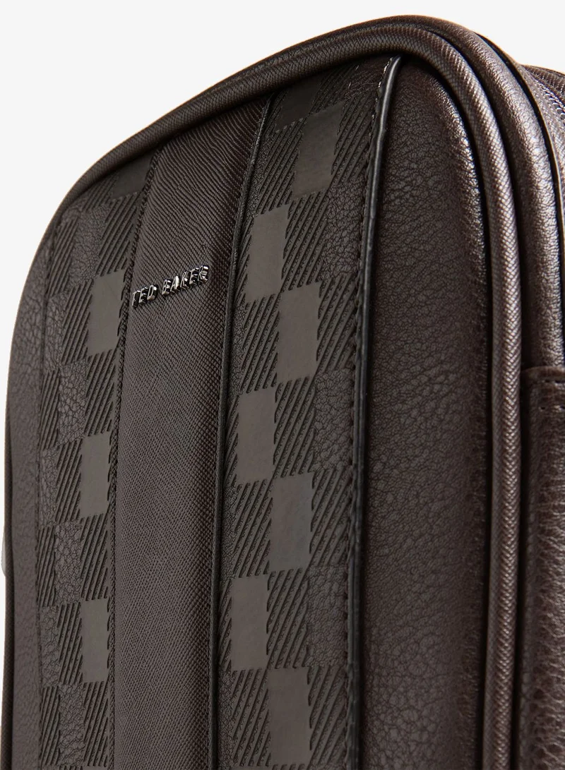 Ted Baker  House Check PU Flight Bag for Men | Best Price UAE