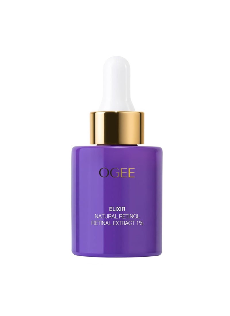 OGEE Ogee Natural Retinol Retinal 1 Elixir  Certified Organic AntiAging Face Serum For Smooth Firm Skin 