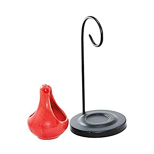 Breezy Aroma Metal Red Hanging Ceramic Tealight Candle Holder Oil Burner Aroma Lamp Aroma Diffuser 8 H x 4 W Inch - Image 3