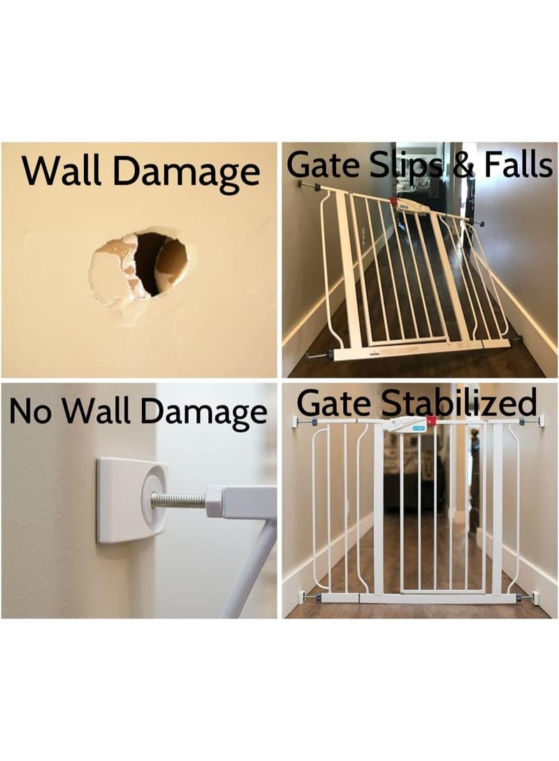 4 Pcs Safety Baby Gate Wall Protector Stair Extension Saver For Baby, Pet, Stair, Door, Surface - Image 4
