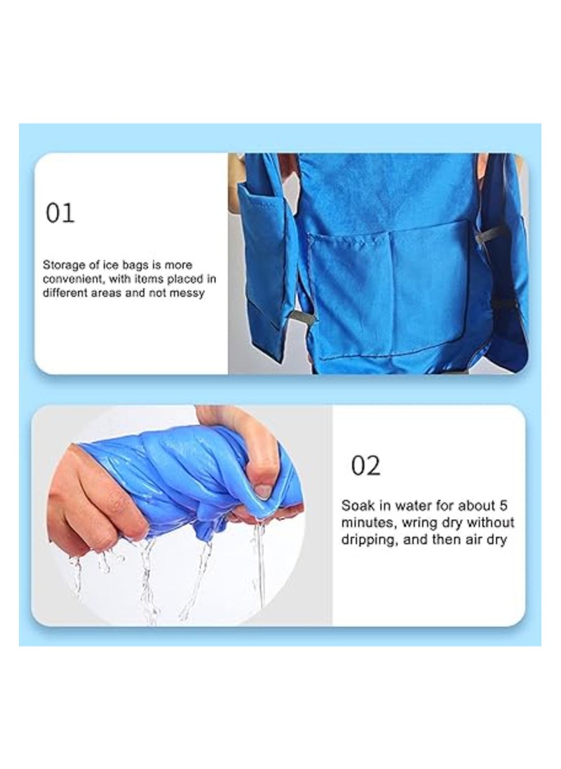SYOSI Cooling Vests, with 4 Pcs Ice Pack, Cooling Safety Vest, Breathable Cool Clothes, Cooling Vest High Temperature Moisture Wicking, Ice Vest for Outdoor Working Fishing Cycling Running  - Image 3