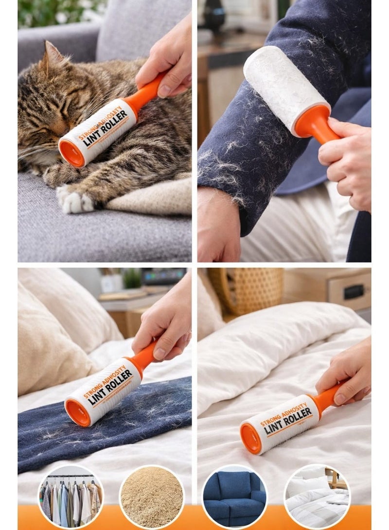 Lint Roller Kit- Extra Sticky (5 Rolls + one roller) 50 sheets per roll/ Total 250 sheets - Image 2